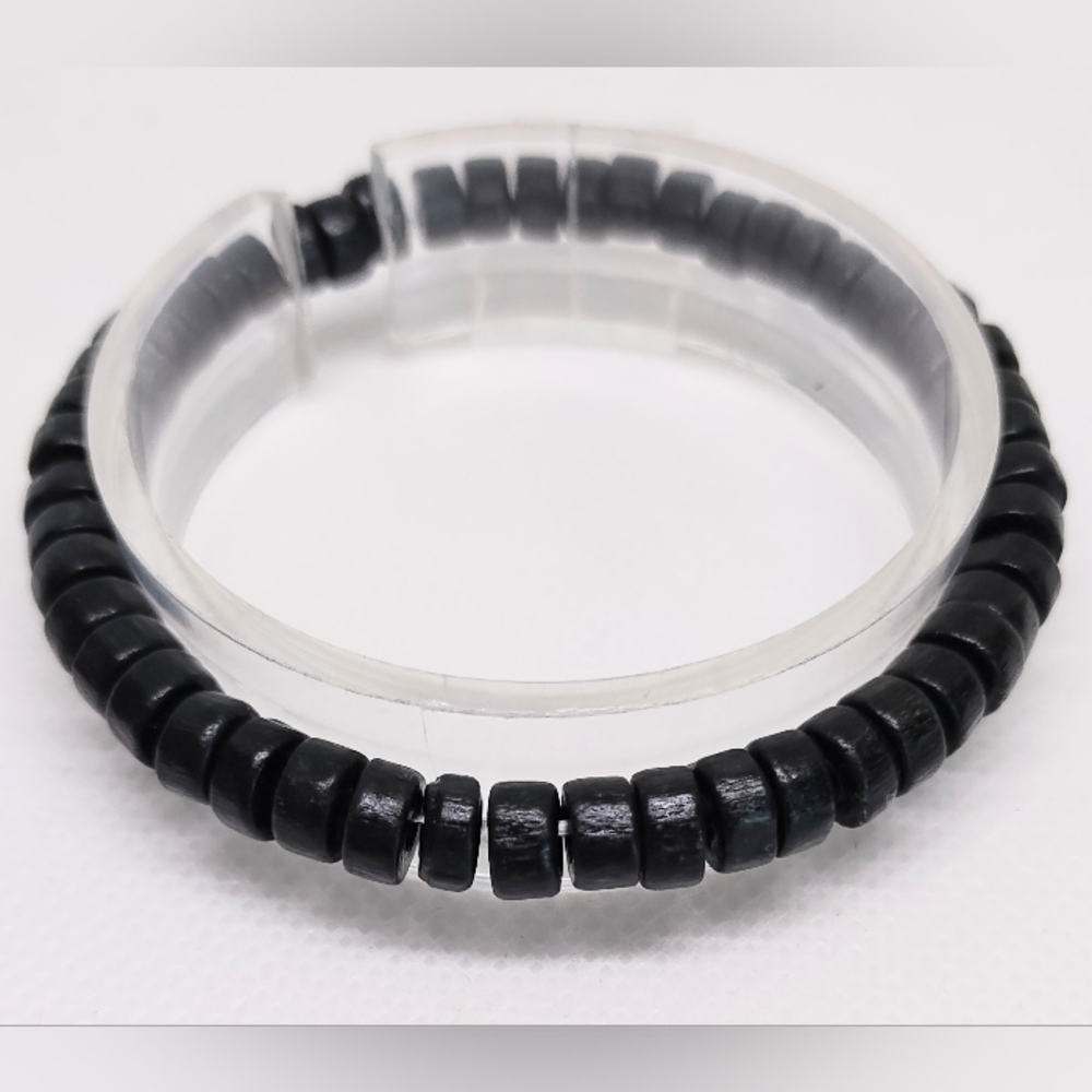 Men's Bracelet Beaded Beads Black New‎ f84